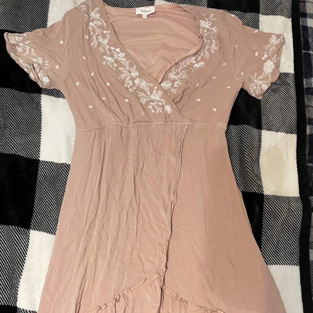 Mauve mid length dress